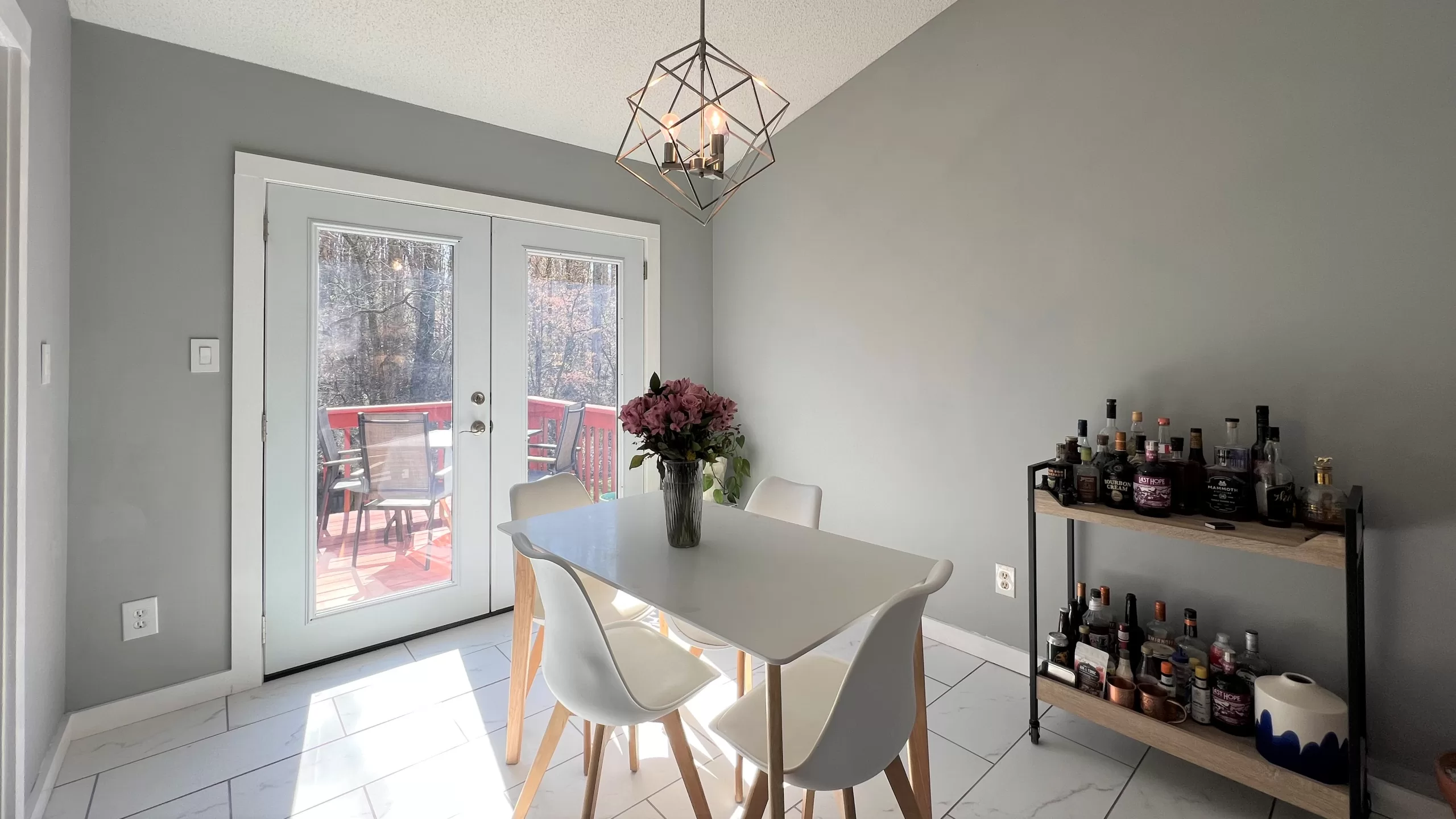 Brick home dining room