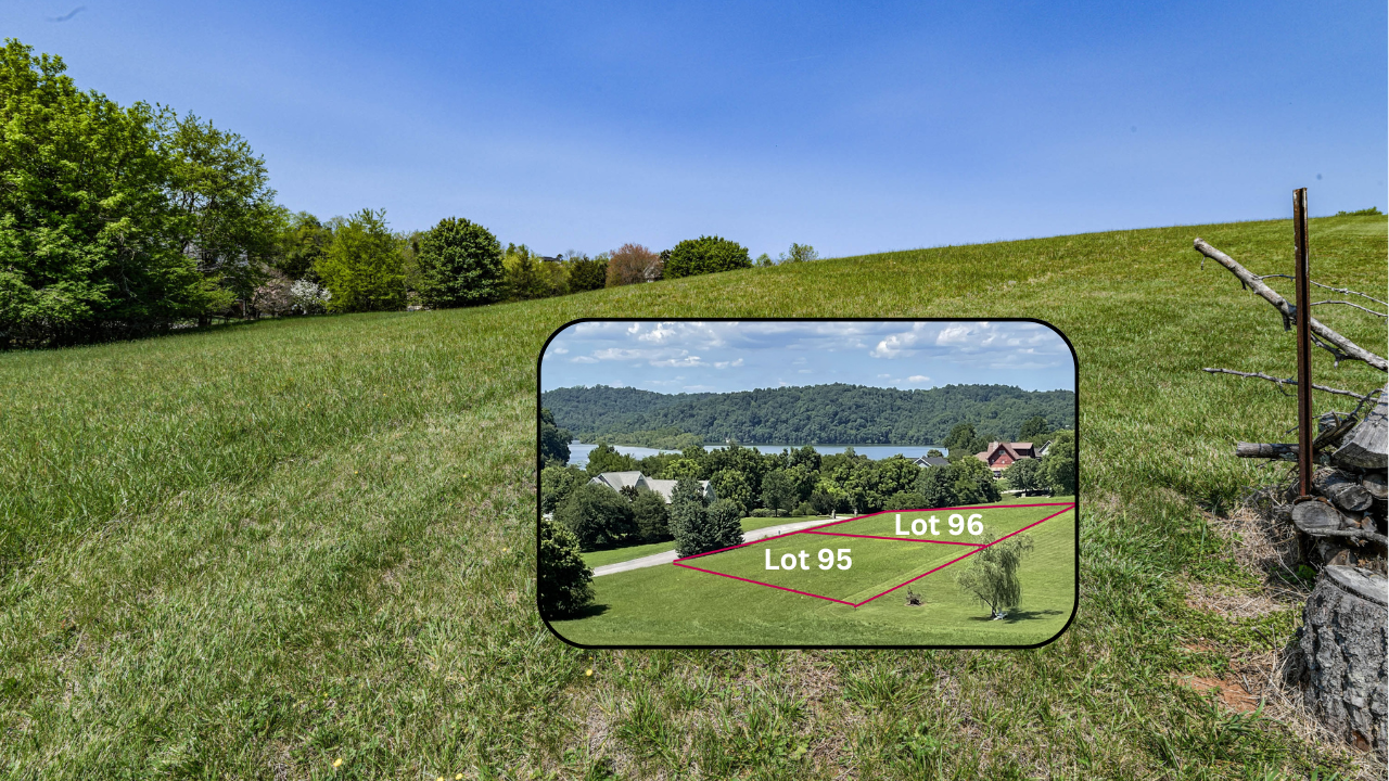 Lot 95 on Marble View Drive with inset showing Lots 95 and 96 near the Tennessee River
